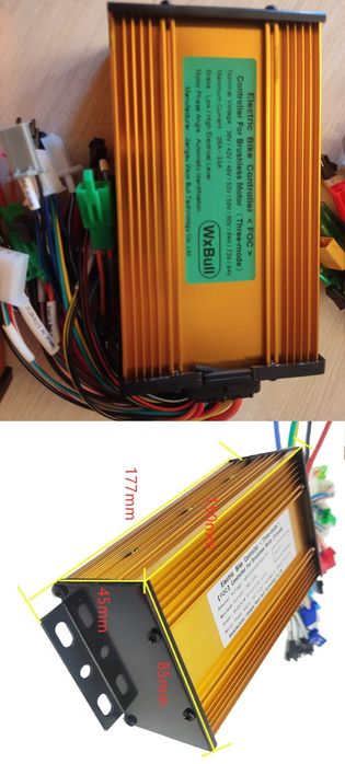 Синусный контроллер wxbull foc 36v 48v 60v 72v 84v 500w-1000w+ ручка