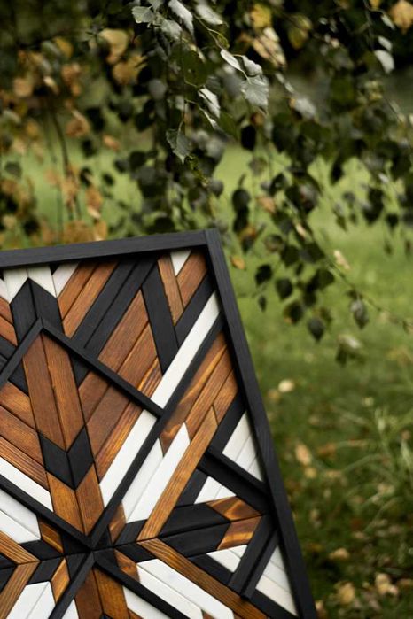 Unikatowa mozaika z drewna, Obraz, Dekoracja ścienna panel naturalny