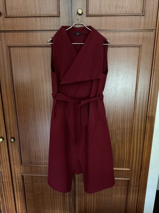 Colete Comprido Bordeaux Mulher Spaccio