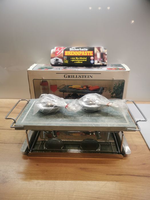 Grill z marmurowym blatem, z płytą, Grillstein