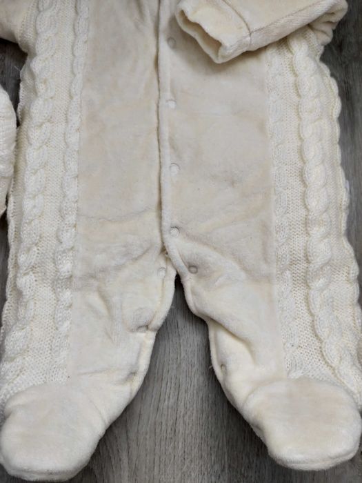 Комбінезон зимовий махровий комбинезон зимний махровый белый + шапка