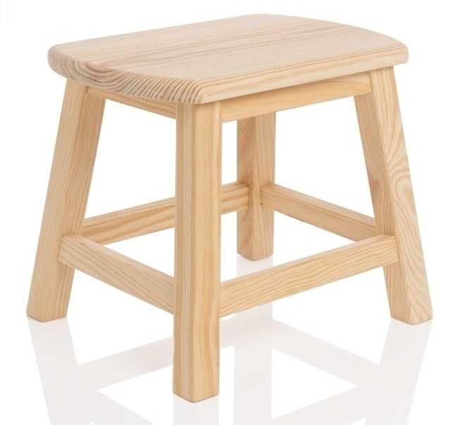 Banco oval artesanal em madeira de pinho maciça 30 cm (NOVO) - SET DE 2 UNIDADES-ENTREGA GRÁTIS EM TODO O PAÍS