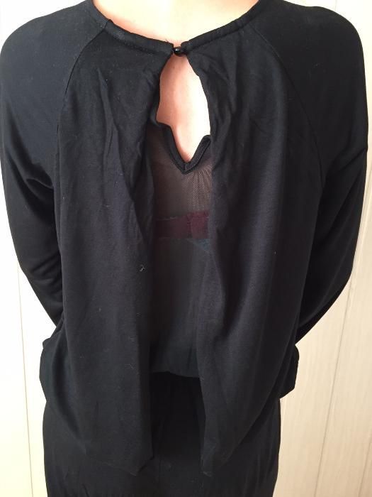 Kombinezon ciążowy jednoczęściowy Asos Maternity XS/S czarny siateczka