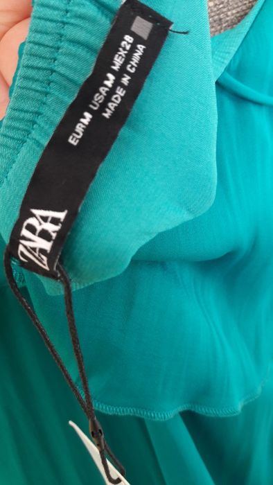 Vestido Zara azul /verde