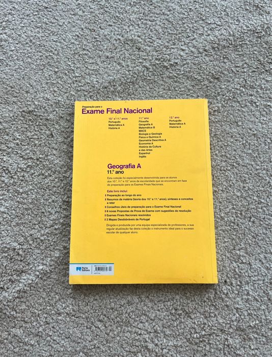 livro preparação exame geografia a 11° ano