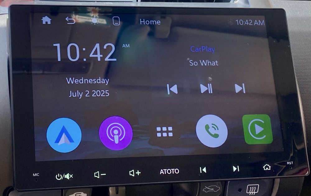 Multimedia de carro Player 2 Din com CarPlay e Android Auto
