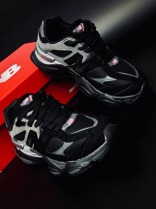 Черные женские New Balance 9060/ шкіряні кросівки New Balance 9060