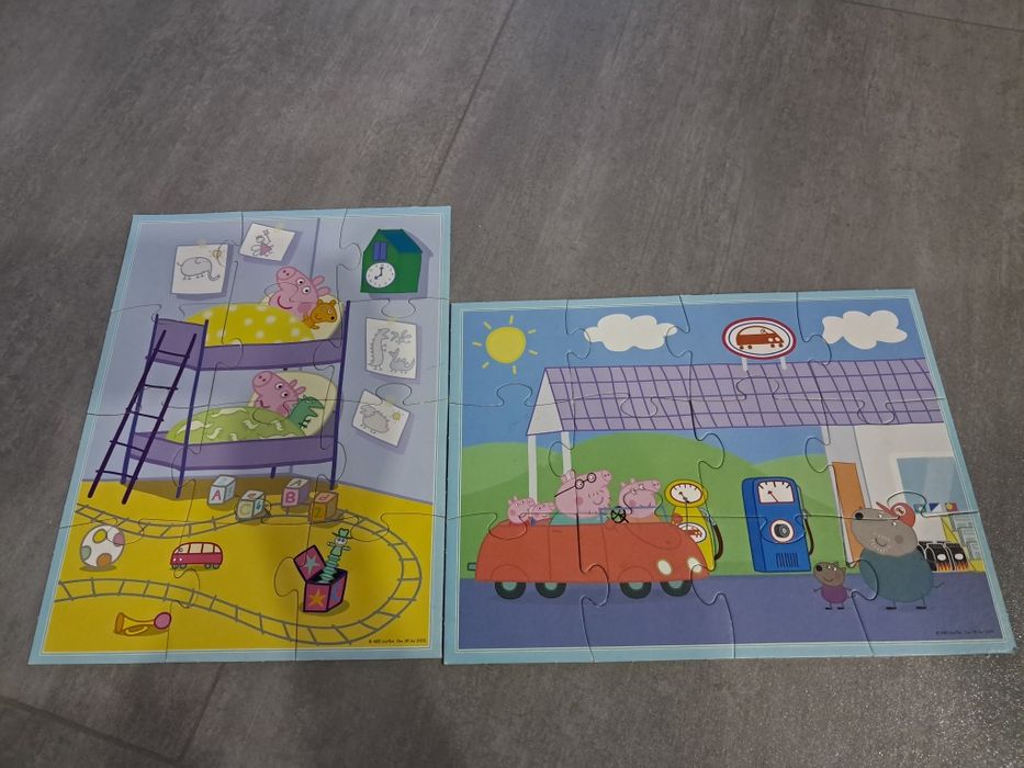 Puzzle dla 2 latka Peppa księżniczki pory roku