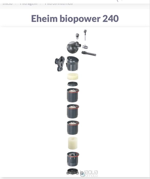 Aquario - Filtro interno EHEIM Biopower 240 como novo.