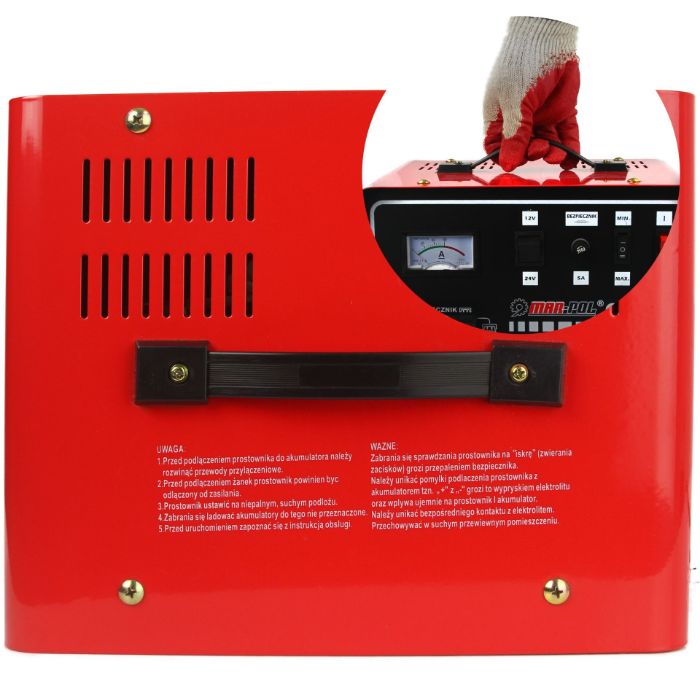 Prostownik 12V 24V funkcja szybkiego ładowania GZL-50 Marpol