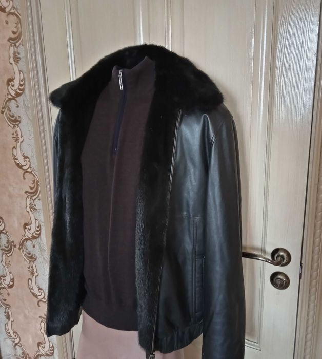 Куртка  класса люкс(кожа/норка). Alessandro Manzoni. Италия .Оригинал.