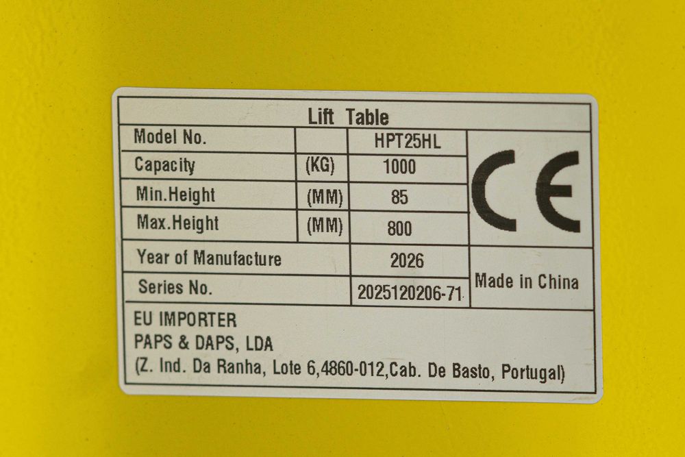Porta-paletes manual com elevação tesoura - novo