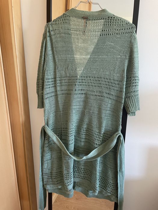 Casaco crochet Throtleman Verde-água XL