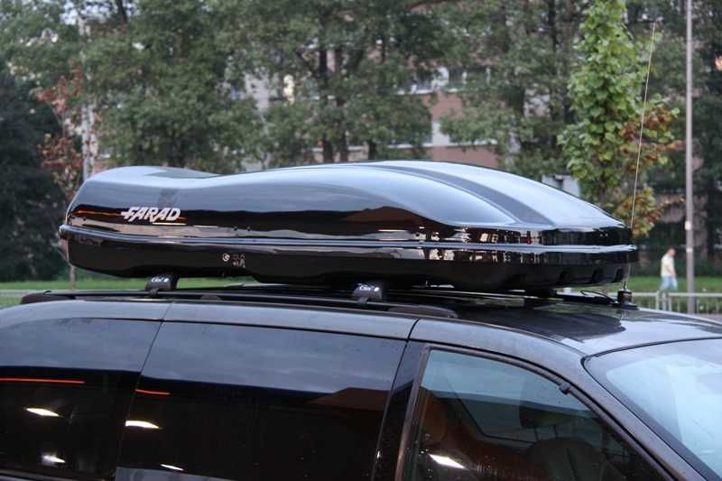 Box dachowy bagażnik FARAD Marlin 680 ABS 90kg Czarny Srebrny POŁYSK