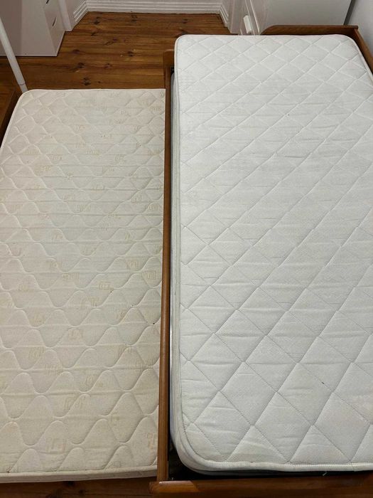 Cama de Solteiro c/ Gavetão Elevatório + 2 Colchões Incluídos