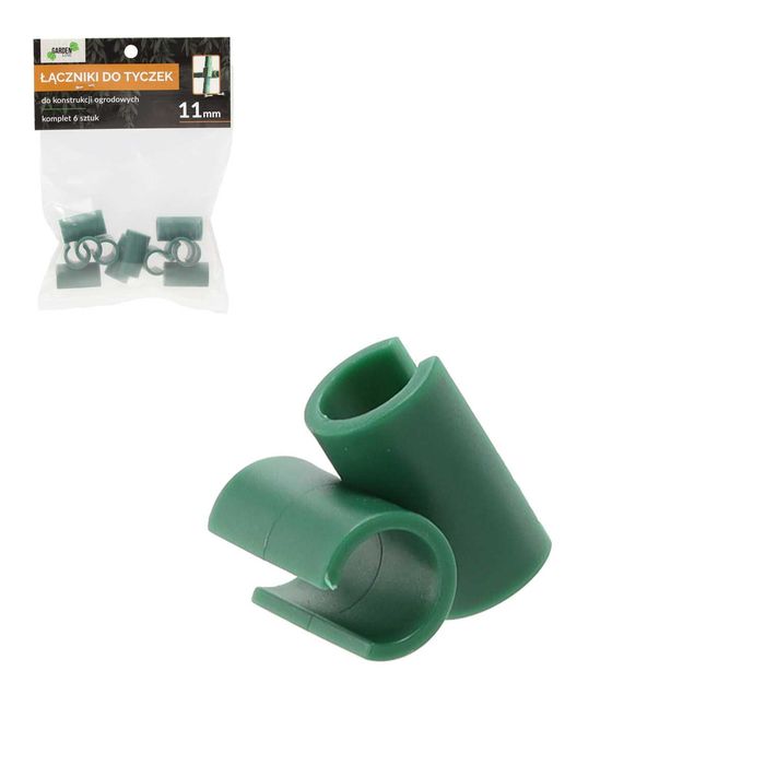 Łączniki do tyczek ogrodowych 11mm - komplet 6 sztuk NOWE