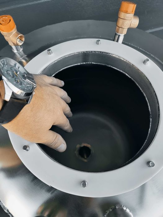 destylator w płaszczu olejowym - wodnym