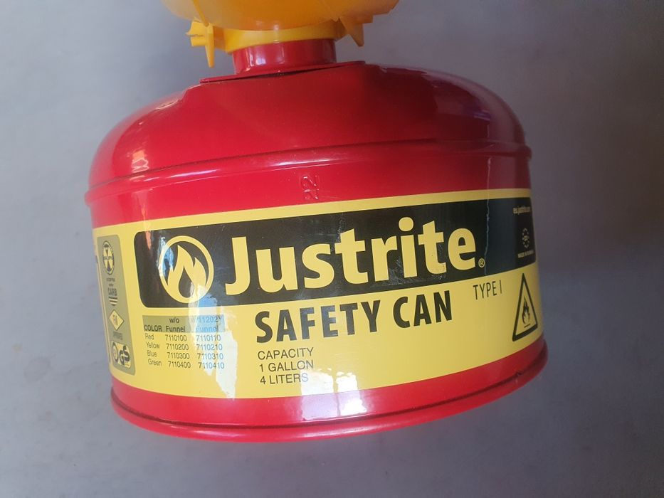 Pojemnik zabezpieczający Justrite stalowy na płyny łatwopalne 4 l