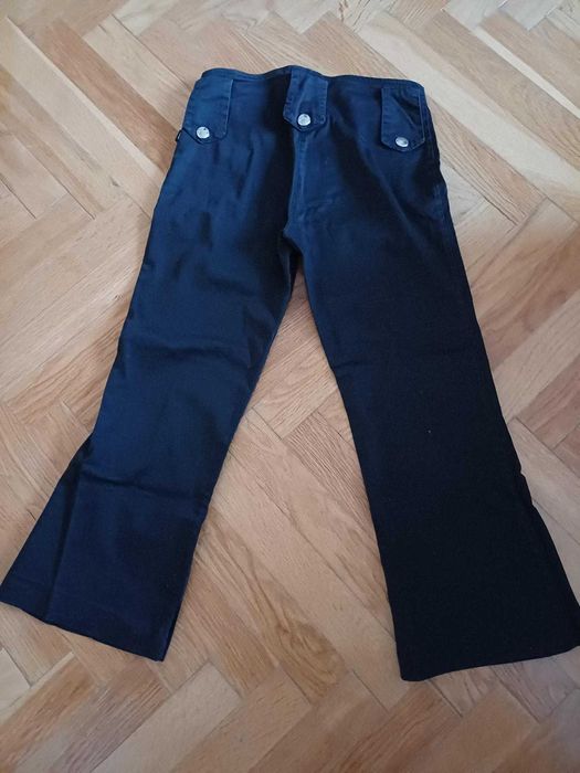 Spodnie dzwony czarne, nowe -  w pasie 65cm. długosc75cm.