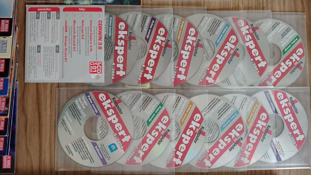 Płyty CD, PCWK, Komputer świat ekspert i inne
