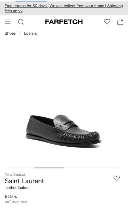 Ysl оригінал чорні лофери, 41