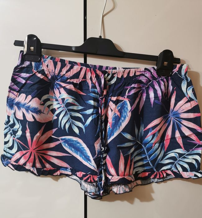 Spodenki krótkie szorty materiałowe damskie 40 L Primark granatowe