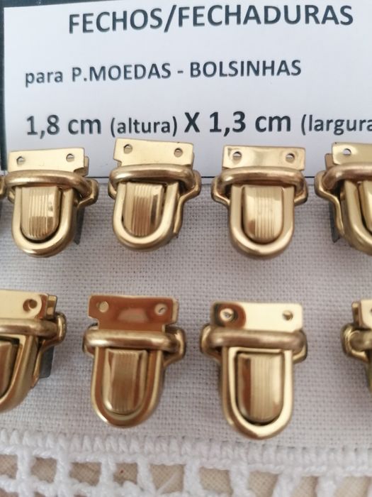 Fechos LOTE de 50 pª MALAS P. Moedas * 1,8 cm *Artigo NOVO