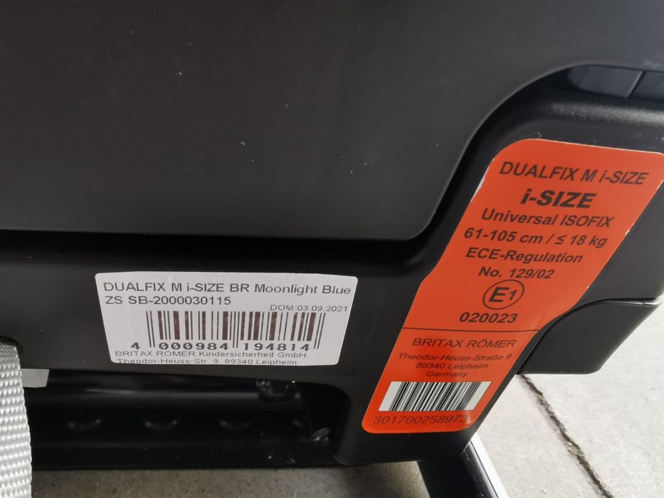 Fotelik samochodowy britax romer dualfix m i-size