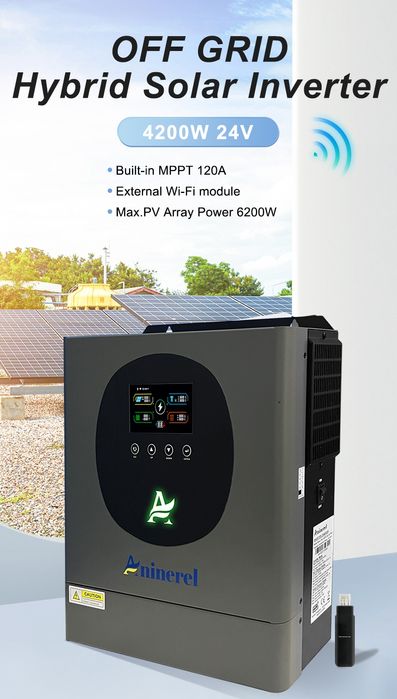 Гібридний інвертор Anenji Aninerel Easun PowMr4200w wi-fi  В НАЯВНОСТІ