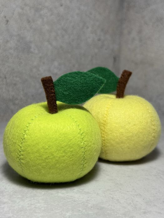 Каптопля з фетру,яблуко з фетру,овочі з фетру,груша з фетру