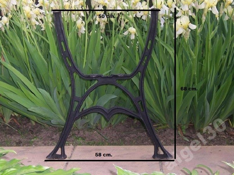 NOGI ŻELIWNE - do stołu wzór królewski wysokość 68 cm.