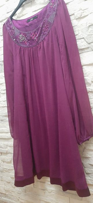 Sukienka ciemny róż fuksja 44/46/XXL