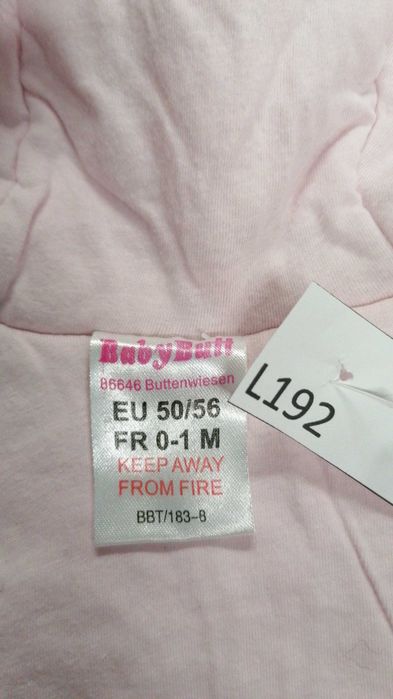 L/192 Różowa bluza niemowlęca ciepła Baby butt r. 50/56