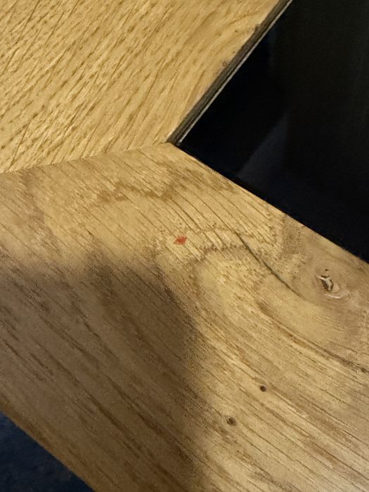 Mesa de Centro de Sala de Estar em Madeira Maciça com Vidro Preto Novo