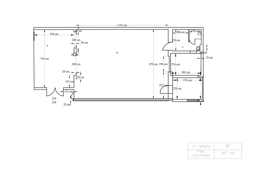 Lokal biurowo usługowy 167 m2