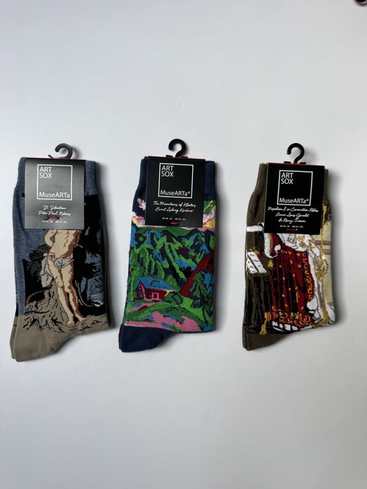 3 pary skarpetek Musearta 36/43 dxielo sztuki muzeum