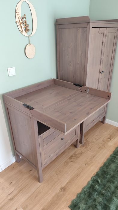 Meble dziecięce IKEA Sundvik - łóżeczko, szafa, komoda z przewijakiem