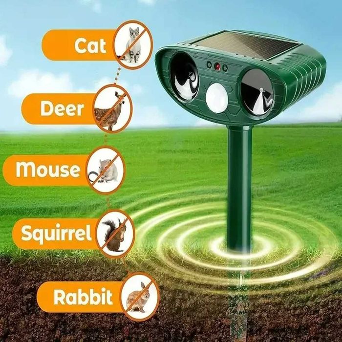 Ультразвук - отпугиватель собак, птиц, відлякувач на солнечной батарее