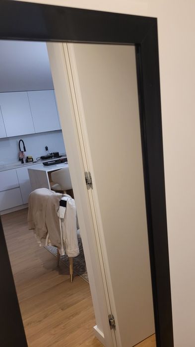 Espelho preto retangular