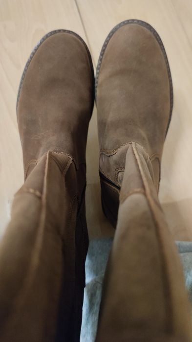 Brakeburn botki oficerki kozaki nowe nubuk skóra naturalna camel 5 38