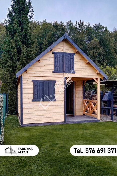 Domek letniskowy, drewniany, ogrodowy, domki, 4x6, FOX II