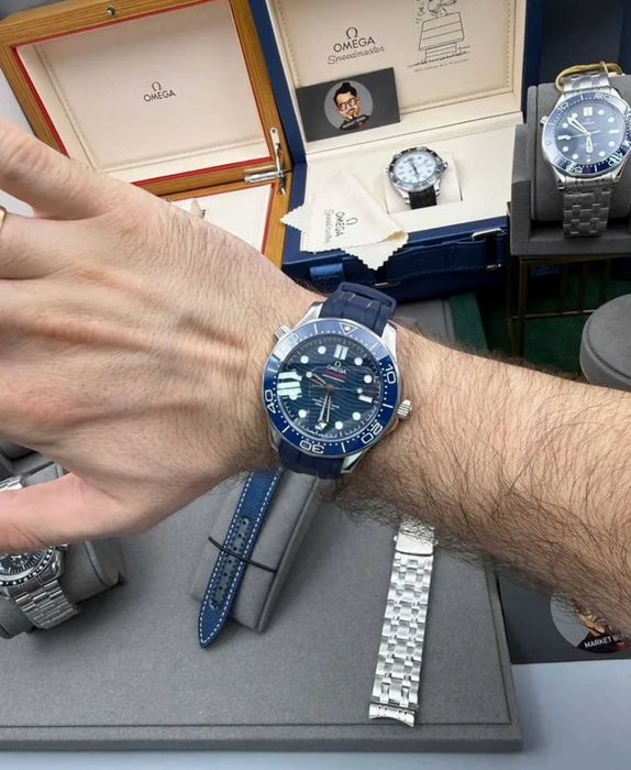 Часы наручные премиум Omega Seamaster Blue