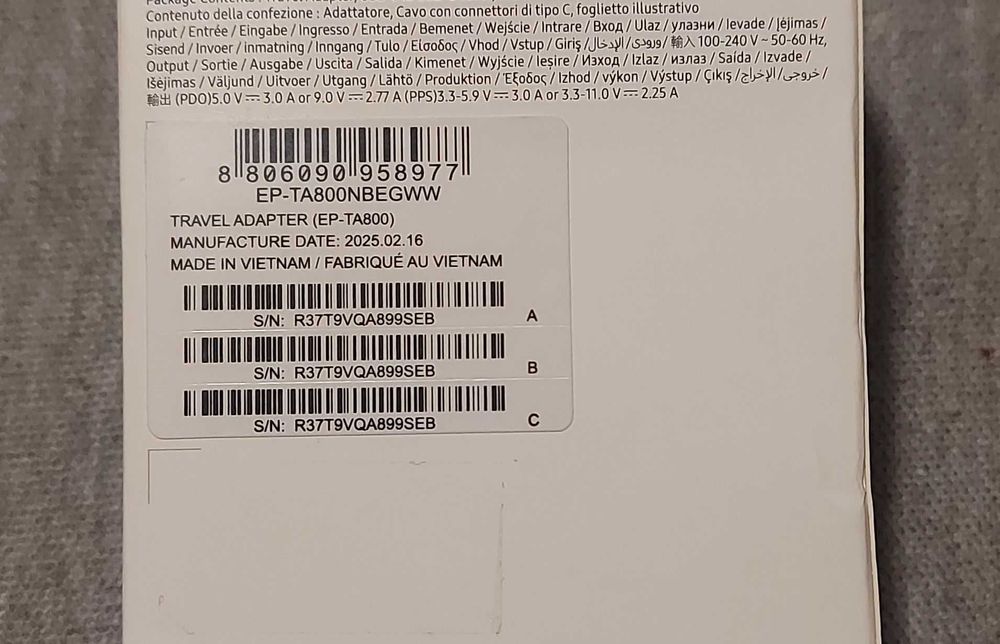 Ładowarka Samsung 25W z kablem USB-C.