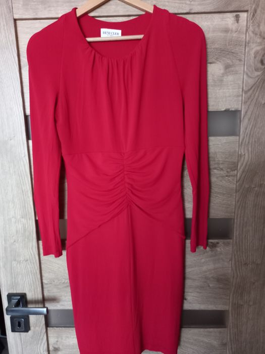 Czerwona sukienka Deni Cler r.38