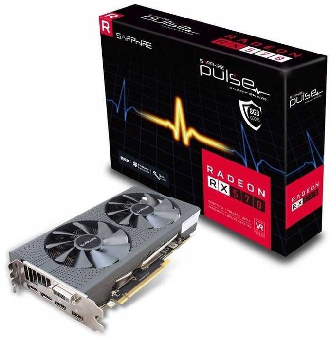 Karta Graficzna SAPPHIRE Radeon RX 570 Pulse 8 GB + pudełko GWARANCJA