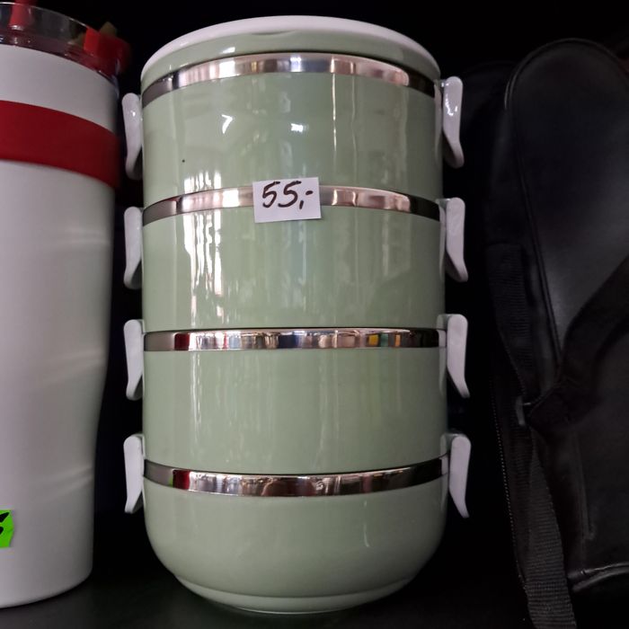 Duży termos obiadowy lunchbox cztery pojemniki szczelne