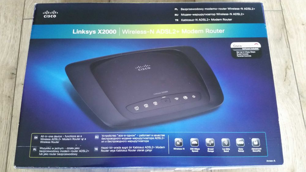 Router Linksys CISCO X2000 z modemem Wireless-N ADSL2+ Orange Annex A