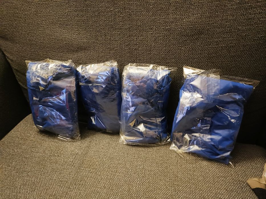 4 capas de cadeira azul real