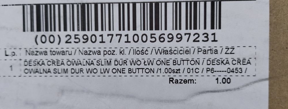 Deska Cersanit CREA SLIM wolnopadajaca
