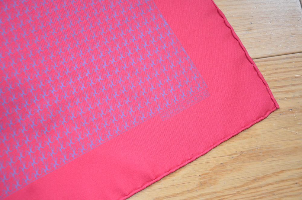 bordowa chusta Hermes 100% silk jedwab